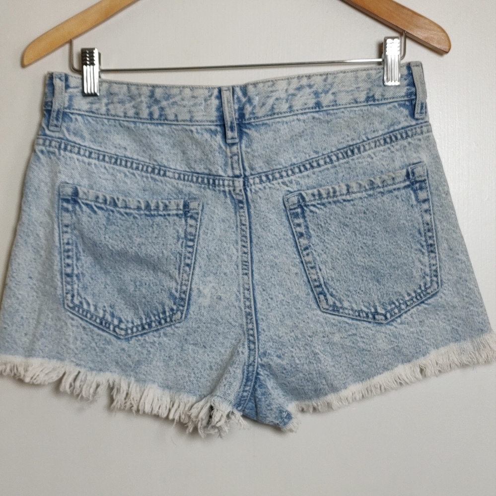 PacSun Cut Off High Rise Festival Denim Blue Women's Shorts - Picture 5 of 9